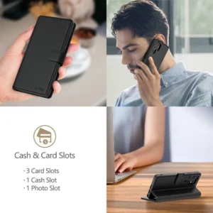 Tech-Protect Wallet Samsung Galaxy A26 5G - dėklas telefonui juodos spalvos - Image 4