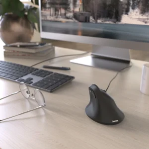 Hama EMC-500 Wired Mouse Ergonomic, Vertical - juodos spalvos - Image 4