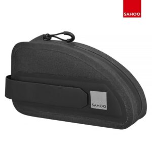 SAHOO bike bag on the bicycle frame with zip 0,3L 122035 black - Image 3