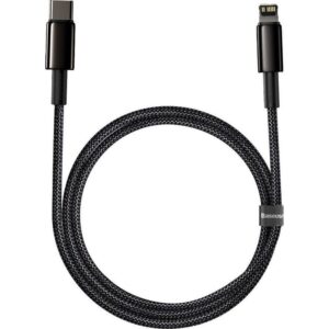 BASEUS kabelis Type C į Lightning PD 20W Tungsten Gold CATLWJ-01 2 m juodos spalvos - Image 3
