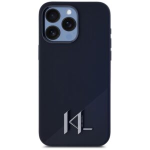KARL LAGERFELD dėklas skirtas Apple iPhone 15 Pro Max compatible with MagSafe KLHMP15XSCMKMPCK (Silicone Initial Metal Logo) juodos spalvos - Image 3