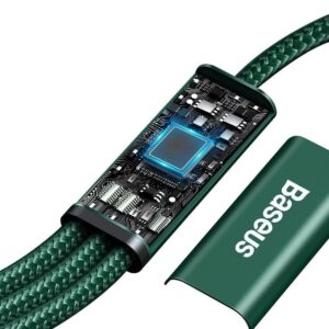 BASEUS kabelis 3in1 Type C į Micro USB / Lightning / Type C PD 20W CAMLT-SC06 1,5 m green - Image 5