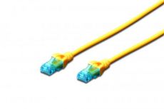 DIGITUS UTP LAN kabelis, patch, 2.0m, Yellow, 2xRJ45, DK-1512-020/Y
