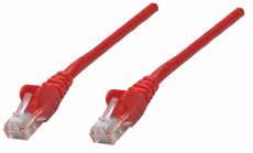 INTELLINET Premium Network Cable, Cat6, SFTP 100% Copper, RJ45 Male / RJ45 Male, 0.25 m (1 ft.), Red, 739801