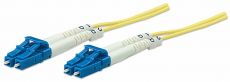 Intellinet 1.0 m LC to LC UPC Fiber Optic Patch Cable, 3.0 mm, Duplex, LSZH, OS2 Singlemode, Yellow, 9/125 µm, 3 ft., 516785