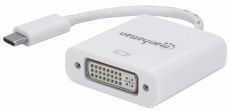Manhattan Converter USB (3.1) type-C male to DVI female, White, 152914