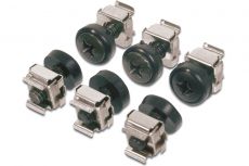 DIGITUS Installation screw for network cabinet, 50xM6 screws, 50xM6 nuts, 50xM6 washers Black color, length 17mm, DN-19 SET-S