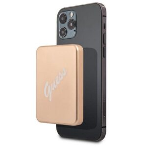 Power bank su belaidžiu įkrovimu GUESS GUPBMSVSLG 3000mAh suderinama su Magsafe