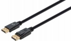 MANHATTAN 8K@60Hz DisplayPort DP 1.4 Cable, 3.0m, Supports 4K@144Hz, HDR, Gold-plated Contacts, black, 355582