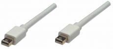 MANHATTAN Mini (DP) DisplayPort Male to Mini (DP) DisplayPort Male, 1.0 m (3 ft.), White, 324557