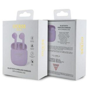 GUESS belaidės ausinės bluetooth TWS + docking station GUTWST26PSU (Classic EST Logo) purple - Image 4