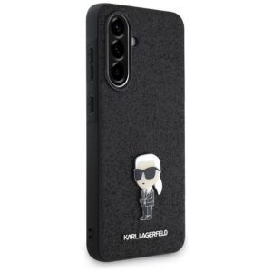 KARL LAGERFELD dėklas skirtas Samsung Galaxy A36 KLHCSA36GKNPSK (Fixed Glitter W/ Ikonik Metal Pin) juodos spalvos - Image 3