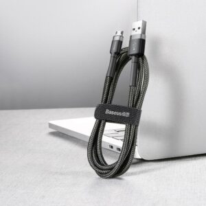 BASEUS kabelis USB A į Micro USB 2,4A Cafule CAMKLF-HG1 3 m black gray - Image 5