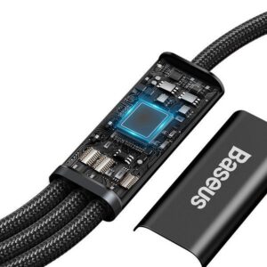 BASEUS kabelis 3in1 Typ C į Micro USB / Lightning / Type C 20W CAMLT-SC01 1,5 m juodos spalvos - Image 3