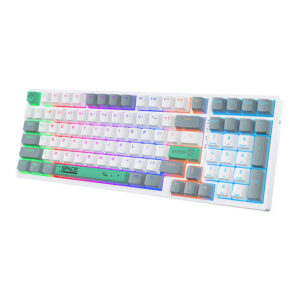 ONIKUMA G38 98 Keys USB laidinė mechaninė klaviatūra baltos spalvos - Image 4