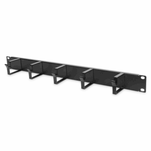 DIGITUS 19" 1U cable management panel, 5x rings, Color black RAL 9005, DN-97602 - Image 2