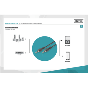 ASSMANN Audio connection kabelis, stereo 3.5mm, 1.50m, M/M, black, AK-510100-015-S - Image 5