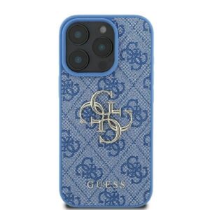 GUESS dėklas skirtas Apple iPhone 16 Pro GUHCP16L4GMGBL (4G PU Big Logo) blue - Image 4