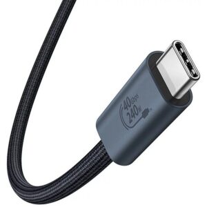 BASEUS kabelis Type C į Type C PD3.1 240W 8K 60Hz CB000068 1 m juodos spalvos - Image 3