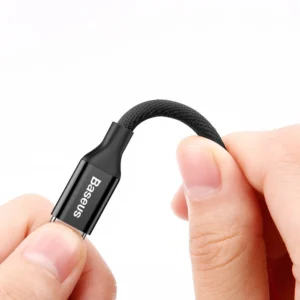 Baseus Yiven fabric braided kabelis USB / Lightning 1.8M juodos spalvos (CALYW-A01) - Image 2