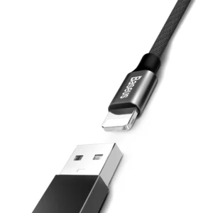 Baseus Yiven fabric braided kabelis USB / Lightning 1.8M juodos spalvos (CALYW-A01) - Image 4