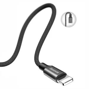 Baseus Yiven fabric braided kabelis USB / Lightning 1.8M juodos spalvos (CALYW-A01) - Image 5