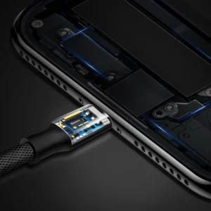 Baseus Yiven fabric braided kabelis USB / Lightning 1.8M juodos spalvos (CALYW-A01) - Image 9