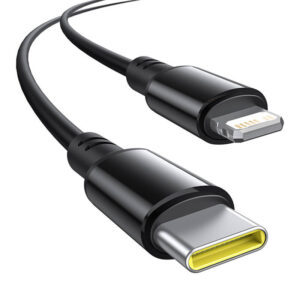 60W Baseus USB-C automobilinis įkroviklis + Lightning kabelis juodos spalvos - Image 4