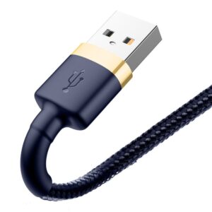 BASEUS cafule Kabelis USB For iPhone Lightning 8-pin 1.5A CALKLF-CV3 2m Gold-Blue - Image 4