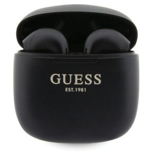 GUESS belaidės ausinės bluetooth TWS + docking station GUTWST26PSK (Classic EST Logo) juodos spalvos