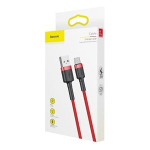 BASEUS kabelis USB Cafule į Type C 3A CATKLF-B09 1m Red - Image 5