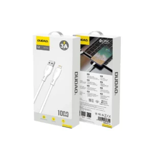 Dudao USB / Lightning 3A 1m baltos spalvos kabelis (L2L 1m baltos spalvos) - Image 5