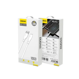 Dudao USB / micro USB 3A kabelis 1m baltos spalvos (L2M 1m baltos spalvos) - Image 5