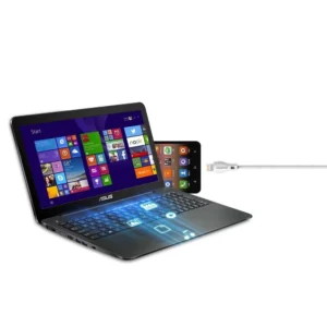 Dudao kabelis micro USB kabelis 2.4A 2m baltos spalvos (L4M 2m baltos spalvos) - Image 5