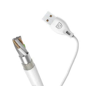 Dudao kabelis micro USB kabelis 2.4A 2m baltos spalvos (L4M 2m baltos spalvos) - Image 7