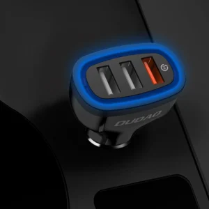 Dudao automobilinis įkroviklis quick charge Quick Charge 3.0 QC3.0 2.4A 18W 3x USB baltos spalvos (R7S baltos spalvos) - Image 9