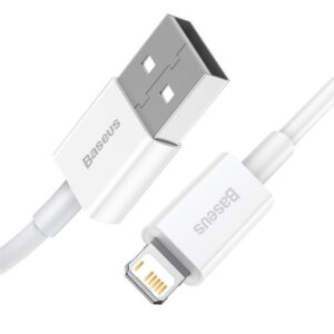 BASEUS kabelis USB A į Lightning 2,4A Superior CALYS-A02 1 m baltos spalvos - Image 2