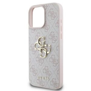 GUESS dėklas skirtas Apple iPhone 16 Pro GUHCP16L4GMGPI (4G PU Big Logo) rožinės spalvos - Image 3