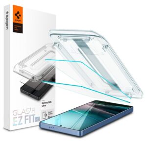 Spigen apsauginis stiklas GLAS.TR"EZ FIT" HD 2-pack skirtas Samsung Galaxy S25 Ultra transparent