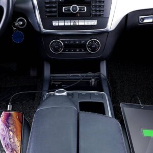 BASEUS automobilnis įkroviklis 2 x USB A su skaitmeninių ekranu PD QC4.0 5A 45W CCMLC20A-01/BS-C20A juodos spalvos - Image 3