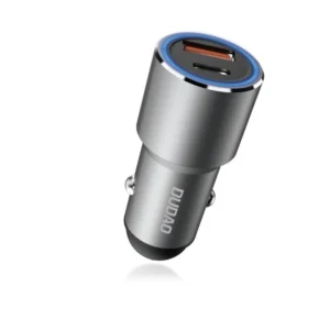 Dudao USB / USB automobilinis įkroviklis Type C Power Delivery Quick Charge 22.5 W pilkos spalvos (R4PQ) - Image 3