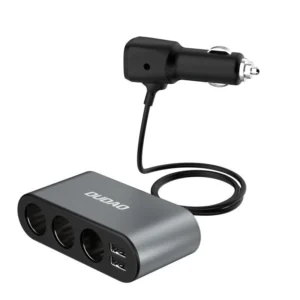 Dudao automobilinis įkroviklis 2x USB / 3x cigarette lighter splitter juodos spalvos (R1Pro juodos spalvos) - Image 3
