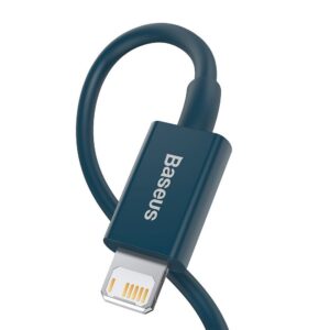 BASEUS kabelis USB A į Lightning 2,4A Superior CALYS-A03 1 m mėlynos spalvos - Image 3
