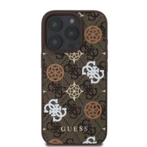 GUESS dėklas skirtas Apple iPhone 16 Pro Max compatible with MagSafe GUHMP16XP4PWPW (PU Peony on 4G Background) rudos spalvos - Image 3