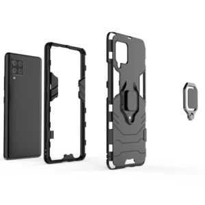 Ring Armor dėklas Kickstand Tough Rugged Cover Samsung Galaxy A42 5G mėlynos spalvos - Image 4