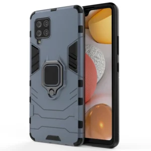 Ring Armor dėklas Kickstand Tough Rugged Cover Samsung Galaxy A42 5G mėlynos spalvos - Image 2