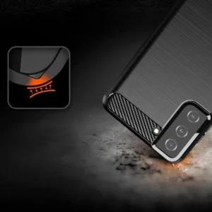 Carbon dėklas Flexible Cover TPU Samsung Galaxy S21+ 5G (S21 Plus 5G) dėklas telefonui juodos spalvos - Image 6