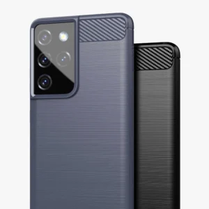 Carbon dėklas Flexible Cover TPU  Samsung Galaxy S21 Ultra 5G dėklas telefonui juodos spalvos - Image 9