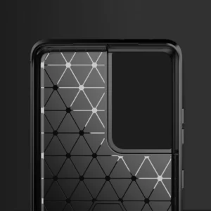 Carbon dėklas Flexible Cover TPU  Samsung Galaxy S21 Ultra 5G dėklas telefonui juodos spalvos - Image 2