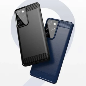 Carbon dėklas Flexible Cover TPU  Samsung Galaxy S21 Ultra 5G dėklas telefonui juodos spalvos - Image 8